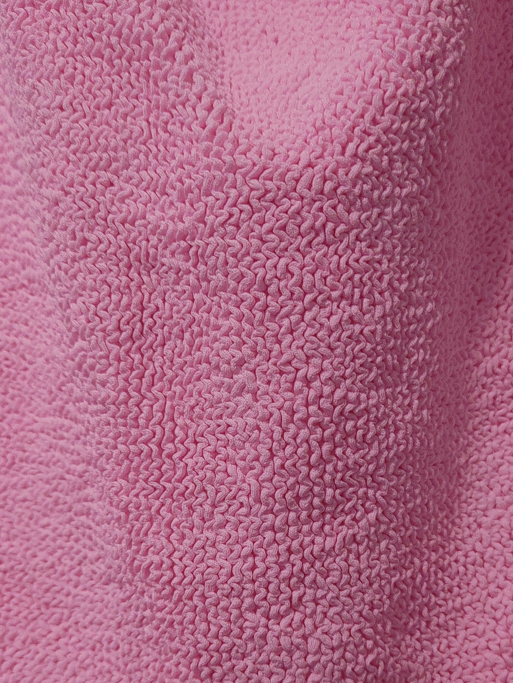 Hunza G classic seersucker swimsuit - bubble Pink Ribbed One-Piece One Size SW1 - Picture 6 of 10